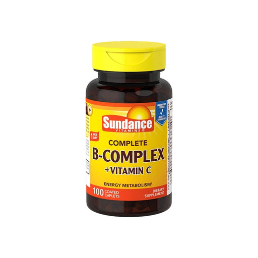 Sundance Sundance Vitamins, Complete B-Complex + Vitamin C, 100 Coated Caplets Vitamins & Supplements White Smoke