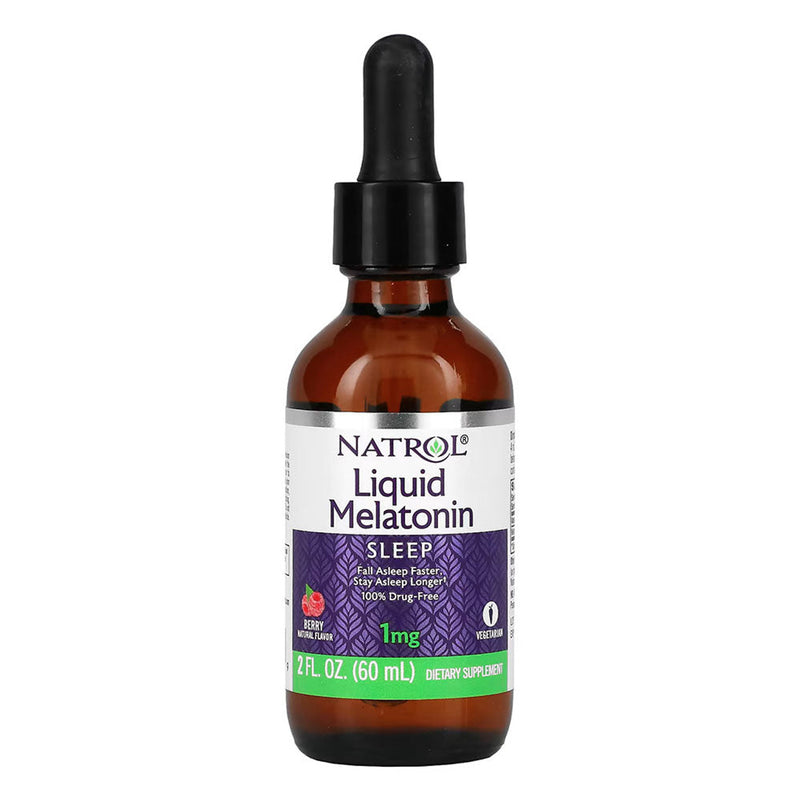 Natrol Natrol Melatonin Liquid Drops, 1mg per 4mL, Raspberry Flavor, 2 fl oz Sleeping Aids