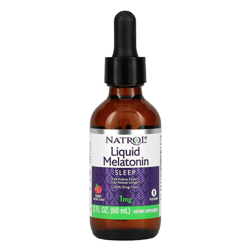 Natrol Natrol Melatonin Liquid Drops, 1mg per 4mL, Raspberry Flavor, 2 fl oz Sleeping Aids