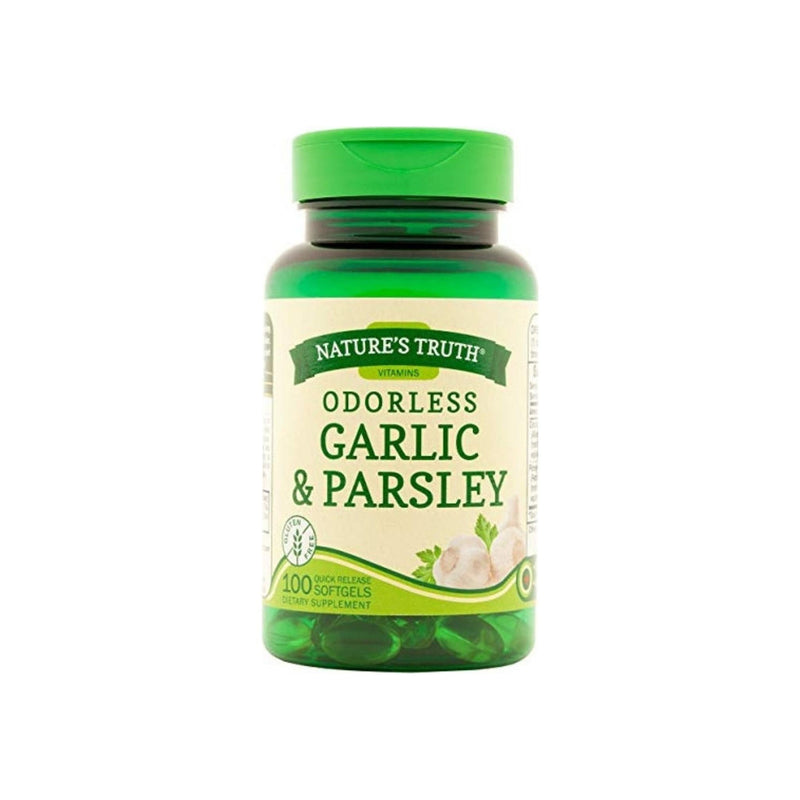 Nature's Truth Nature's Truth Odorless Garlic & Parsley 1200 mg, Heart Health Support, 100 Quick Release Softgels Vitamins & Supplements