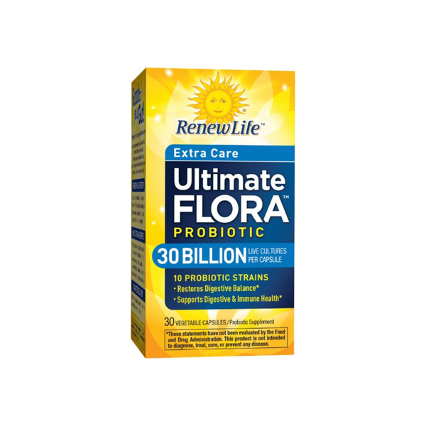 Renew Life Renew Life Ultimate Flora Probiotic Extra Care – 30 Vegetarian Capsules Vitamins & Supplements Midnight Blue