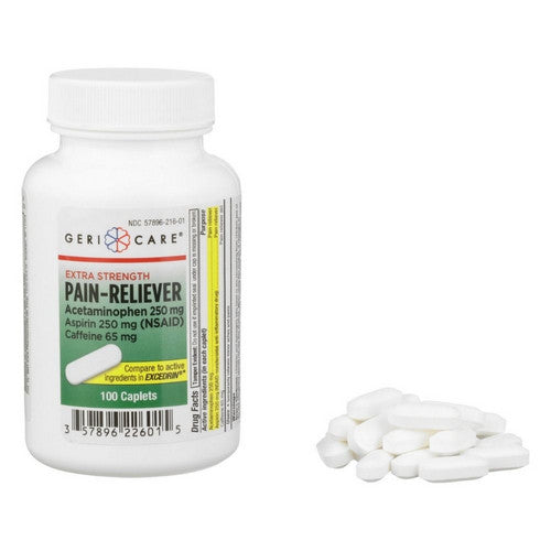 Sunmark Sunmark GeriCare Extra Strength Acetaminophen - Non Aspirin Medical Supplies