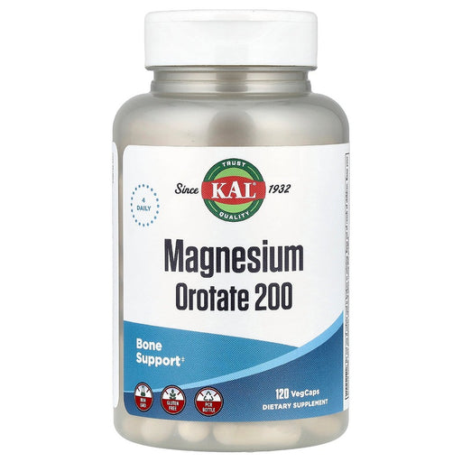 KAL KAL Magnesium Orotate 200, 200 Mg, 120 Vegcaps Vitamins & Supplements White Smoke