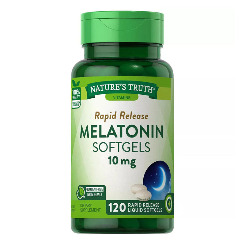 Nature's Truth Nature's Truth Melatonin, Rapid Release, 10 Mg, Softgels Vitamins & Supplements White Smoke