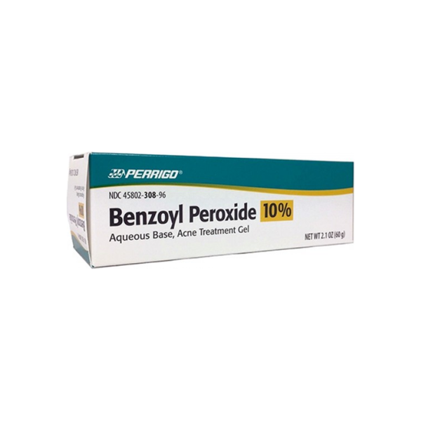 Perrigo Perrigo 10 % Benzoyl Peroxide Acne Treatment Gel 2.1 Oz Health & Beauty Lavender