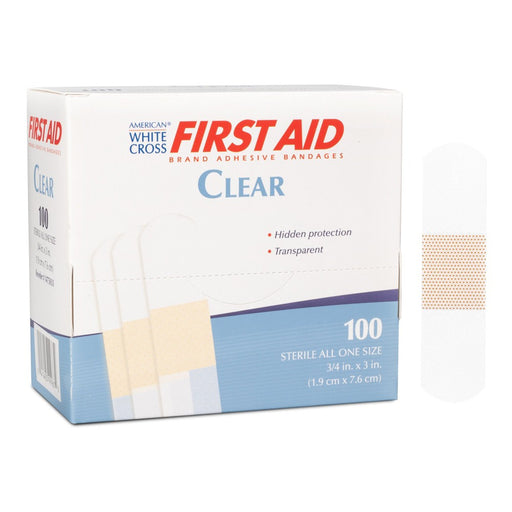 Dukal Dukal American White Cross Transparent Adhesive Strips First Aid