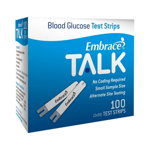 Embrace Embrace Talk Meter Strips, Box Of 1 Blood Glucose Test Strips