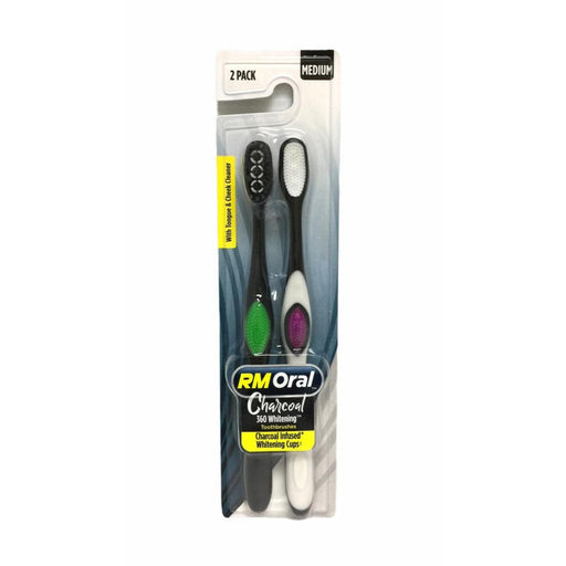 RM Oral RM Oral Toothbrushes, Charcoal, Medium Toothbrushes