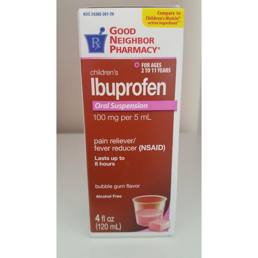 G.n.p. G.n.p. Ibuprofen Bubblegum Suspension Liquid, 4 Oz Medicine Cabinets