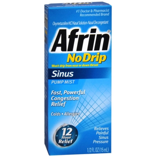 Afrin Afrin Nasal Pump Mist, Allergy Sinus, No Drip 0.5 Fl Oz Health & Beauty