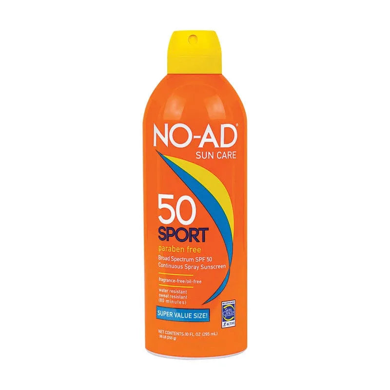 No Ad No Ad Sunscreen, Sport, Continuous Spray, Broad Spectrum Spf 50, Super Value Size Sunscreen White Smoke