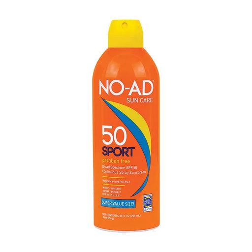 No Ad No Ad Sunscreen, Sport, Continuous Spray, Broad Spectrum Spf 50, Super Value Size Sunscreen White Smoke