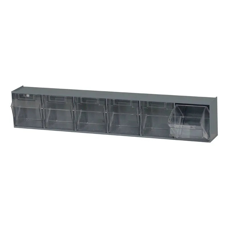 Quantum Storage Systems Quantum Storage Systems Tip Out Bin QTB306 – 6 Compartments Gray Cabinets & Storage