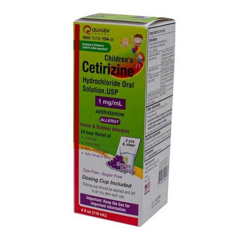 Quagen Quagen Children’s Cetirizine Hydrochloride Oral Solution – 118 ml Health Care White Smoke