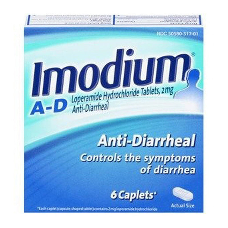 Imodium Imodium A-D Loperamide Hydrochloride Diarrhea Relief Caplets - 6 Ct Health & Beauty