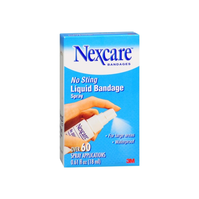 3M 3M Nexcare No Sting Liquid Bandage, 118-03, Spray .61 Fl Oz Medical Tape & Bandages Deep Sky Blue