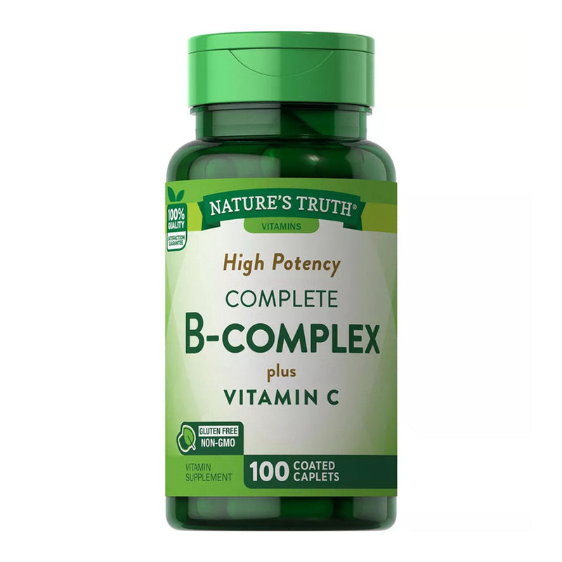 Nature's Truth Nature's Truth B-Complex Plus Vitamin C (Complete High Potency - 100 Caplets) Vitamins & Supplements