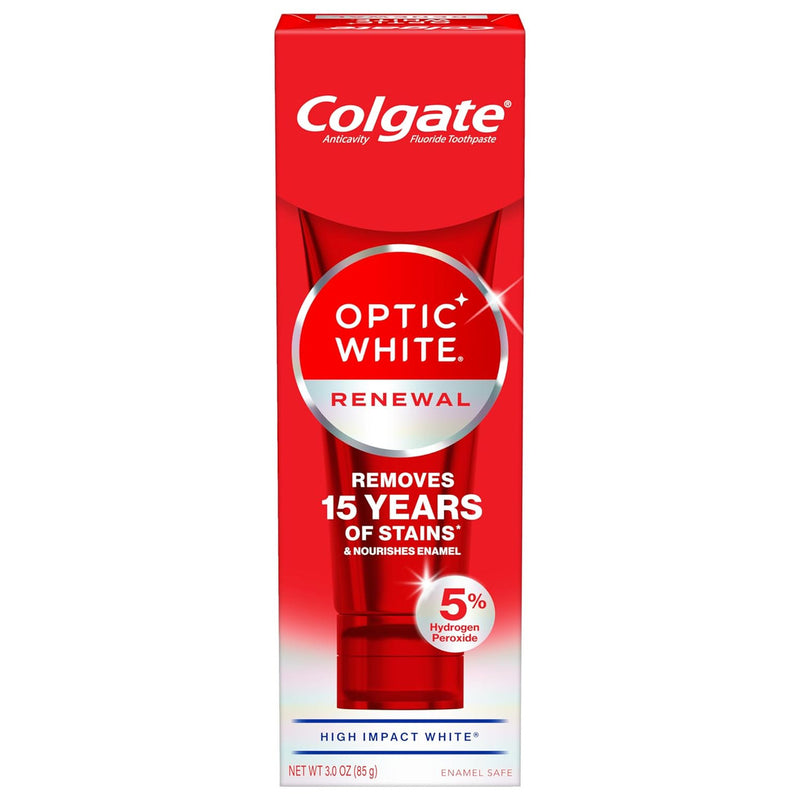 Colgate Colgate Optic White Toothpaste, Fluoride, Anticavity, Renewal, 3 Ounce Toothpaste