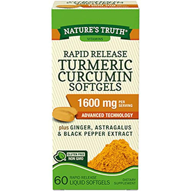 Nature's Truth Nature's Truth  Rapid Release  Turmeric Curcumin 60 Softgels Vitamins & Supplements