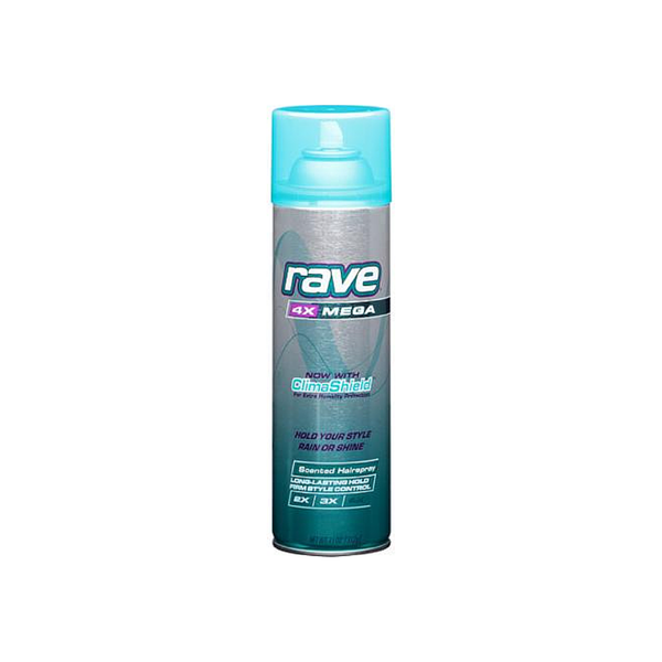 Rave Rave 4x Mega Altitude Super Hold Hairpsray, 11 oz - Unscented Aerosol Hair Care