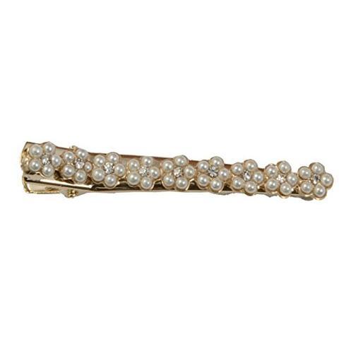 Smoothies Smoothies Tiny Pearls Flowers Clamp-Gold 01883 Hair Care White Smoke
