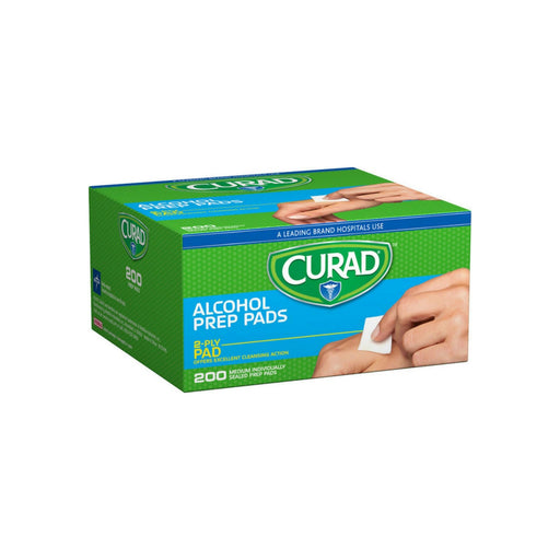 Curad Curad Sterile Alcohol Swabs, Thick & Absorbent Prep Pads – 70% Isopropyl Alcohol, 200 Count First Aid
