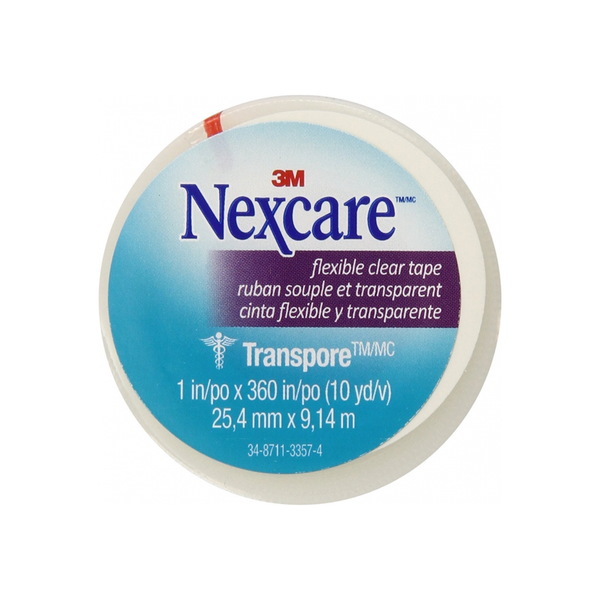 Nexcare Nexcare Flexible Clear First Aid Tape, 1 in x 10 yds, Hospital Grade, 12 Count Bulk Pack First Aid White Smoke