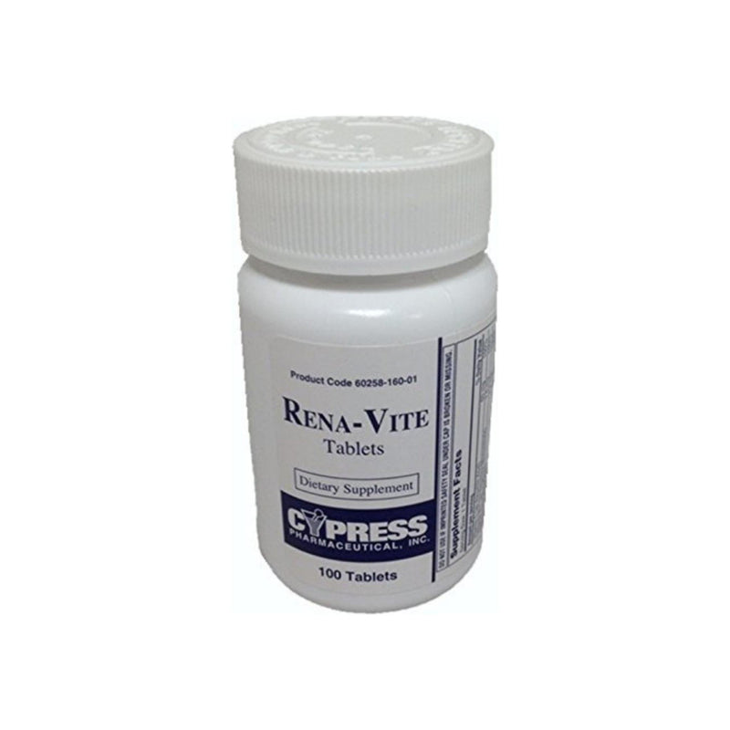 Cypress Pharmaceutical Cypress Pharmaceutical Rena-Vite Tablets, 100 Tablet Bottle Vitamins & Supplements