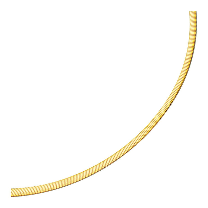 Bids.com 4.0mm 14k Two Tone Gold Reversible Omega Necklace Necklaces