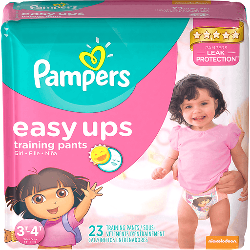 Pampers Pampers Easy Ups Girl Trainers Jumbo Pack, Size 6 S4T/5T Diapers Hot Pink