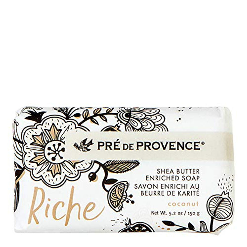 Pre de Provence Pre de Provence Riche Coconut Shea Butter Vegetable Soap 150 G Bar Soap White Smoke