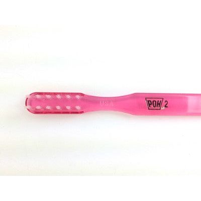 Poh Poh 2 Adult 2 Row Orthodontic Toothbrush, Soft, For Braces Made In Usa Toothbrushes