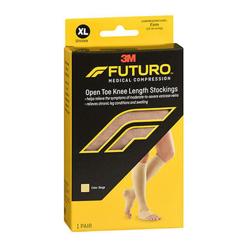 Futuro Futuro Open Toe Knee Length Stockings, X-Large, Firm, Beige, 1 Pair Personal Care