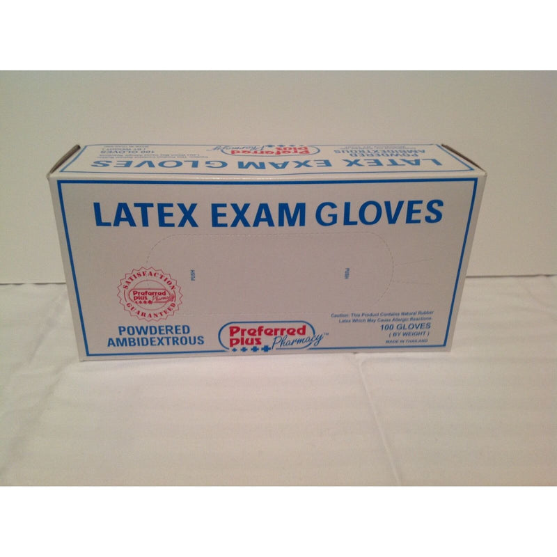 0 Preffered Plus Latex Exam Non Sterile Powder Free, Small - 100 Gloves Small Engines Dark Gray
