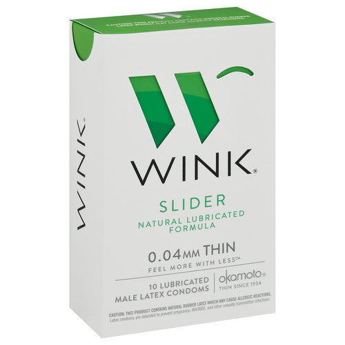 Wink Wink™ Slider Naturally Lubricated Condoms – Thin Condoms