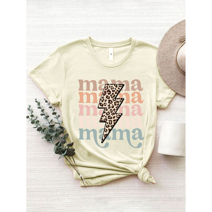 Mama Round Neck Short Sleeve T-Shirt