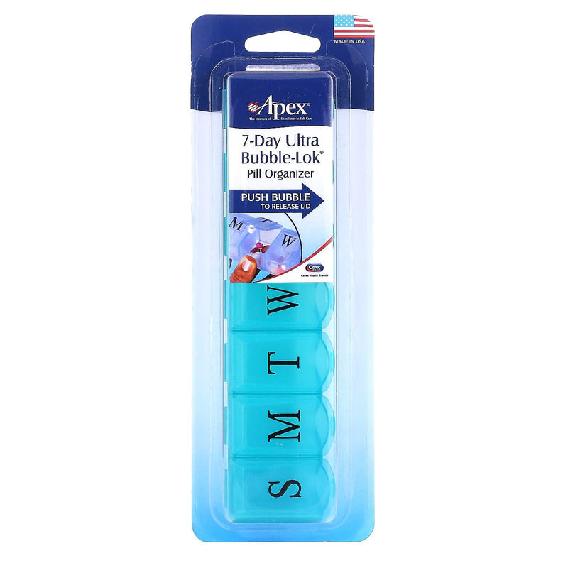 Apex Apex Pill Organizer, 7 Day, Ultra Bubble Lock Health Care