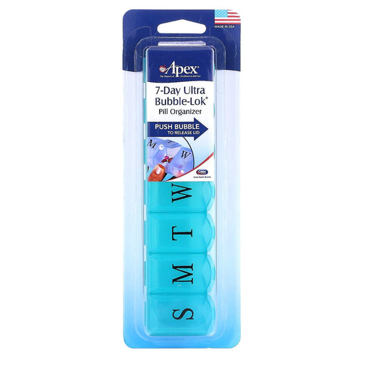 Apex Apex Pill Organizer, 7 Day, Ultra Bubble Lock Health Care