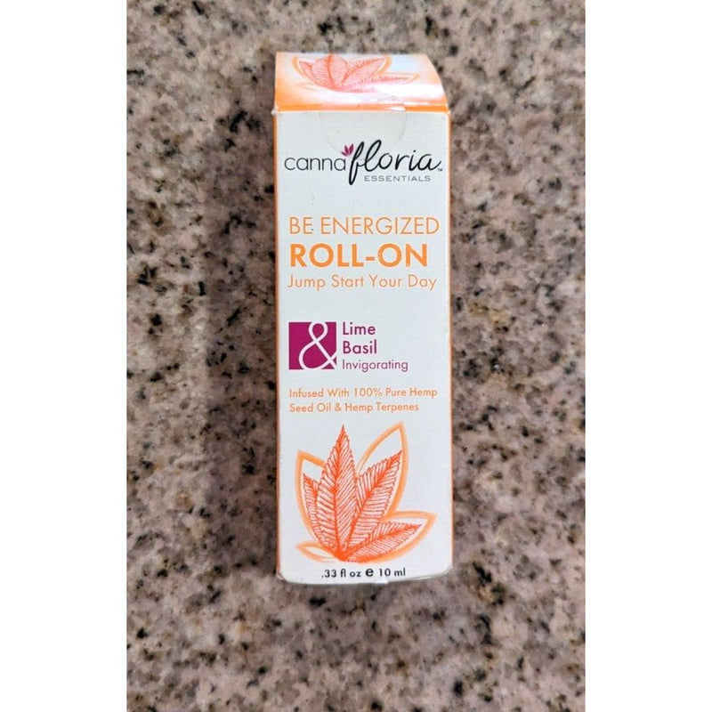 0 Cannafloria Essentials Be Energized LIME & BASIL SCENTED Roll On Essential Oil Fragrance Oil