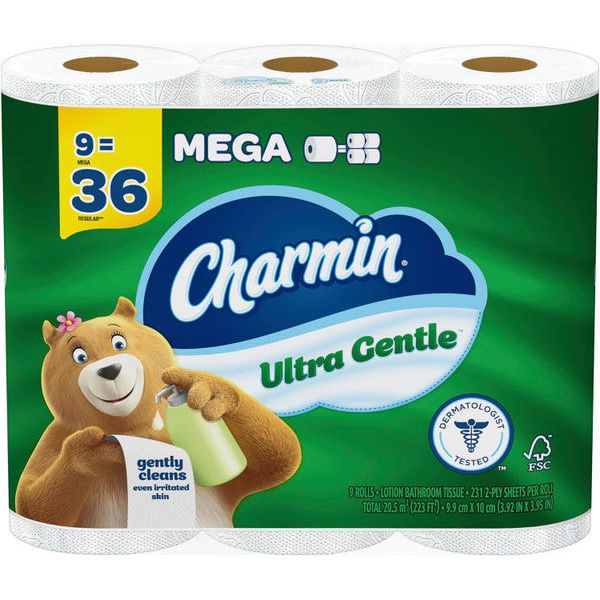Charmin Charmin Toilet Paper Ultra Gentle, 9 Mega Rolls Toilet Paper
