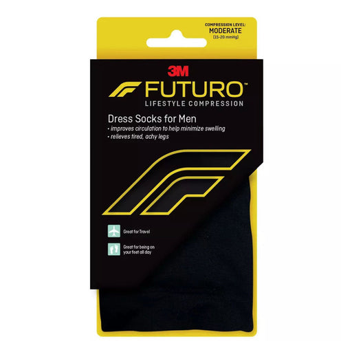 Futuro Futuro Revitalizing Dress Socks For Men, Black, Large -Firm Personal Care