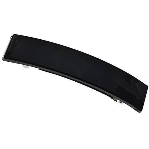Camila Camila Paris AD820 French Hair Barrette Clip For Girls, Black, Rubberized Black 3.6" Hair Accessories White Smoke