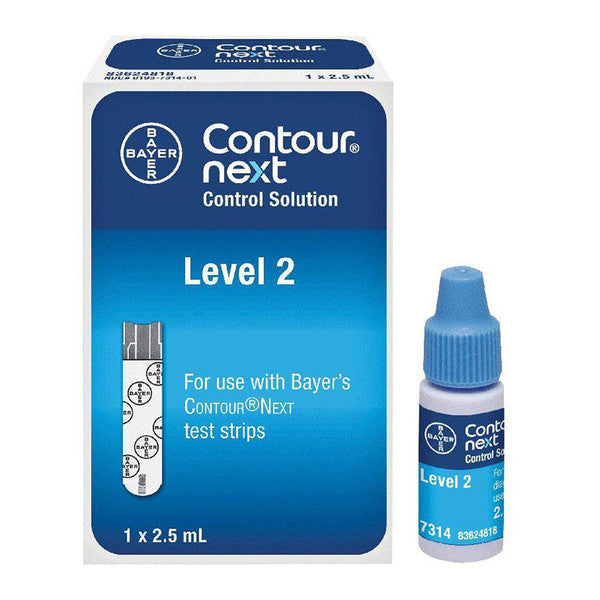 Contour Next Contour Next Control Solution Blood Glucose 2.5 mL Level 2 Levels