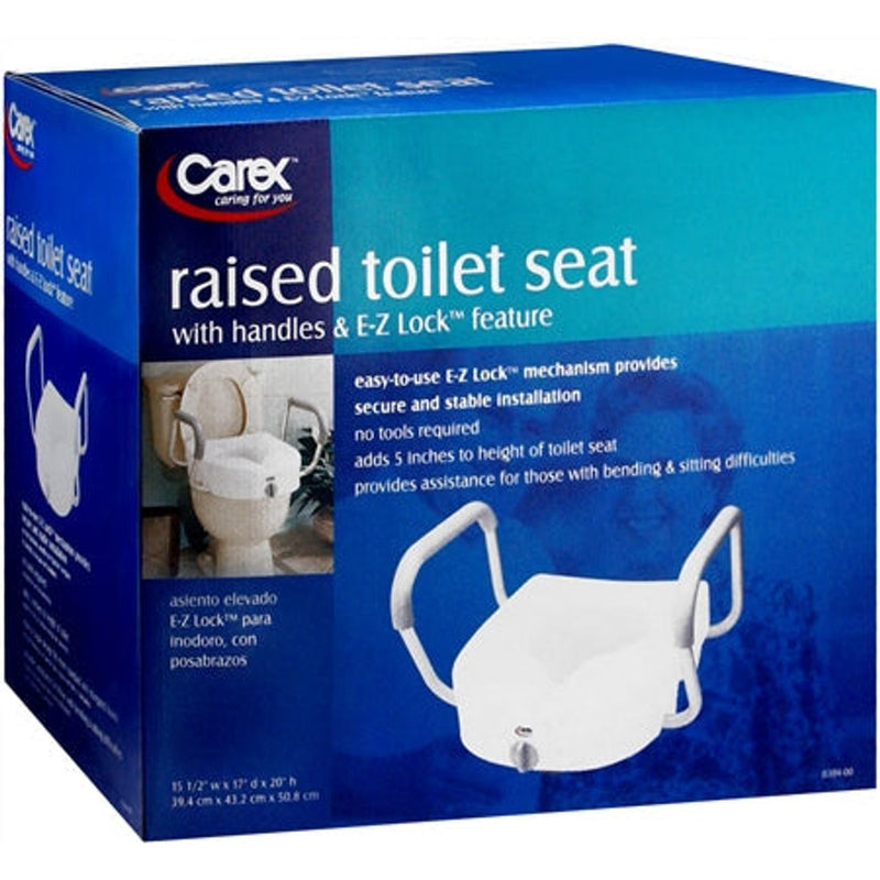 Carex Carex E-Z Lock Raised Toilet Seat With Non-Adjustable Handles Bath & Body