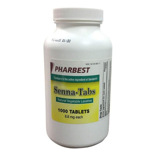 Pharbest Senna Laxative 8.6 mg, Natural Vegetable Origin, 1000 Tablets Medicine & Drugs