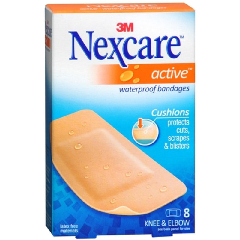 Nexcare Nexcare Active, Bandages, Waterproof, Knee & Elbow Medical Tape & Bandages