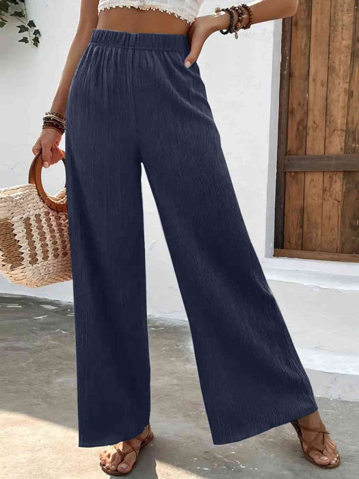 Full Size High Waist Wide Leg Pants by VYSN