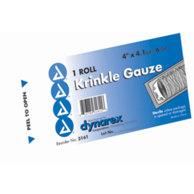 Dynarex Dynarex Gauze Krinkle Rolls Sterile - 4.5 Inches X 4.1 Yards - 6 Ply Medical