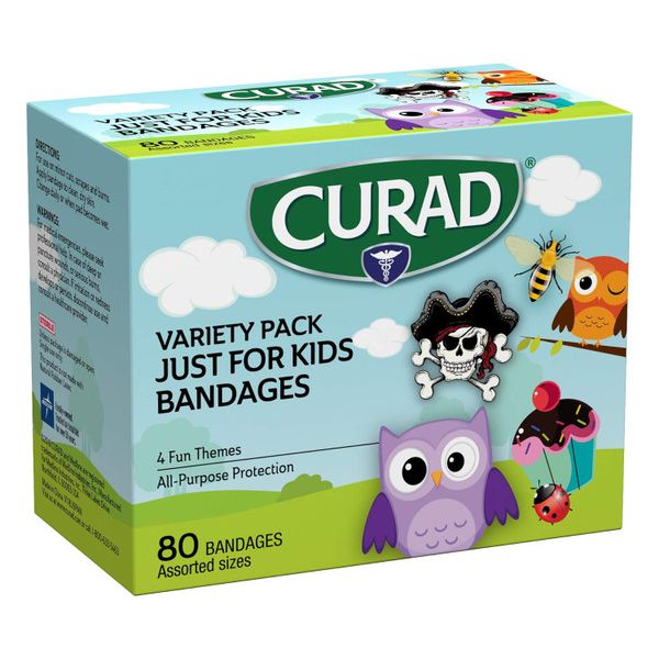 Curad Curad Bandages, Just For Kids, Assorted Sizes, Variety Pack Medical Tape & Bandages