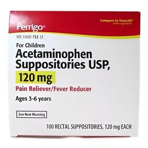 Perrigo Perrigo Acetaminophen Rectal Suppositories 120mg 100ct Health Care